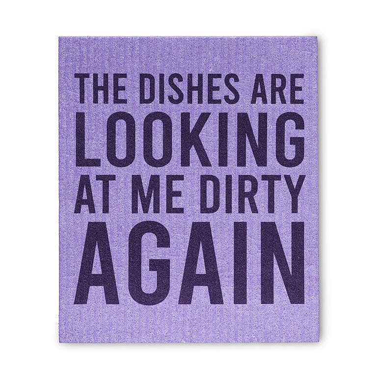 Abbott - Wholesale Dishcloth - Set of 2 Funny Text Dishcloths-6.5x8"L1