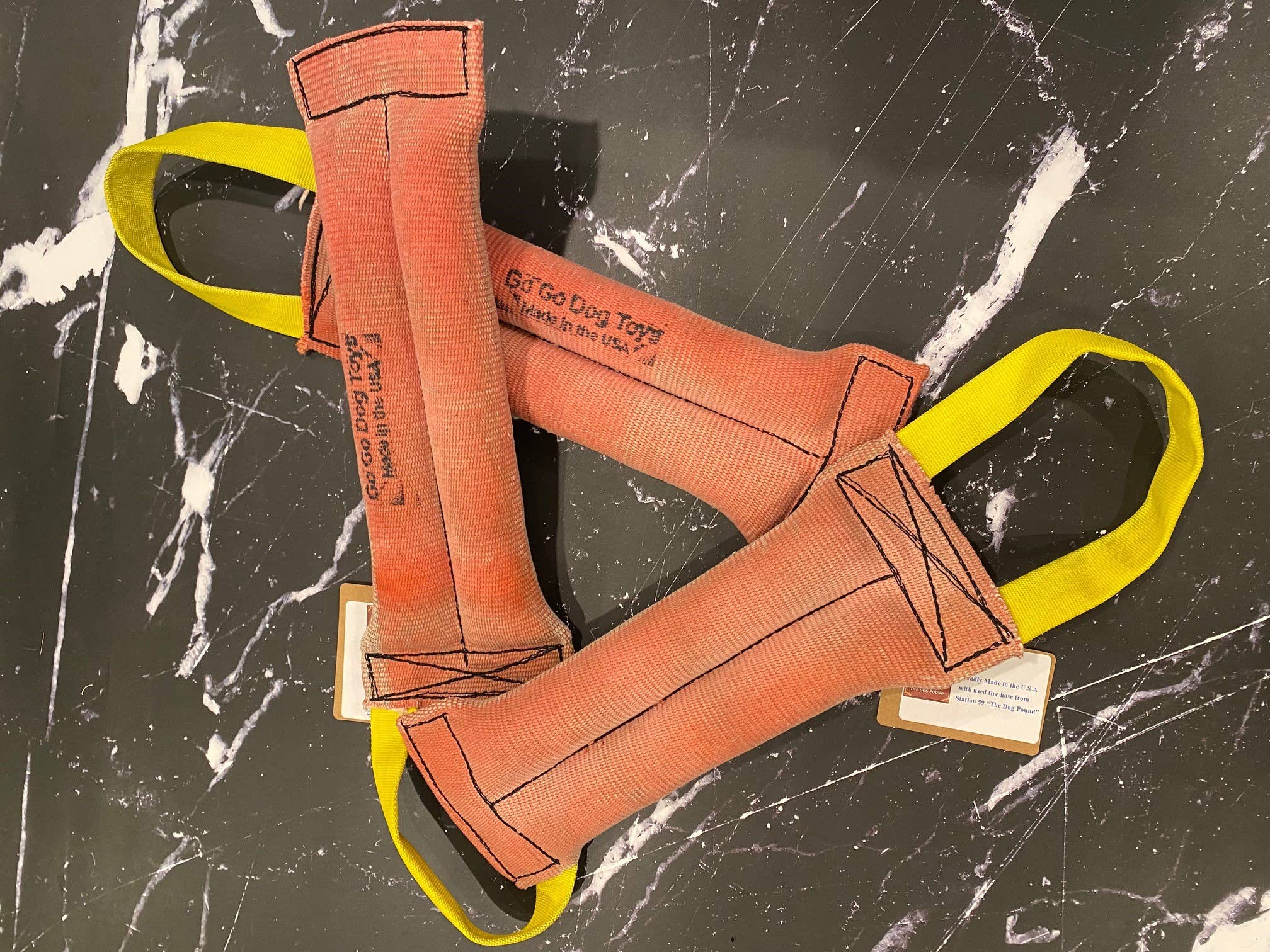 Go Go Dog Toys - Wholesale Pet Rope Toy - Dog - Recycled Fire Hose Single Handle Tug of War Dog Toy6