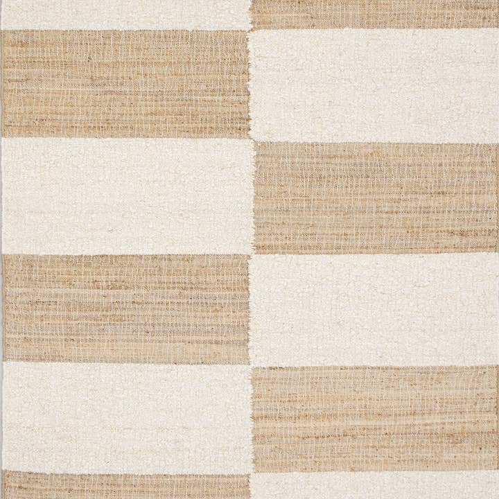 Aesthetic Homes LLC - Wholesale Area Rug - Natural Wool Jute Rug, Ivory Boho Moroccan Hand Woven TN-96