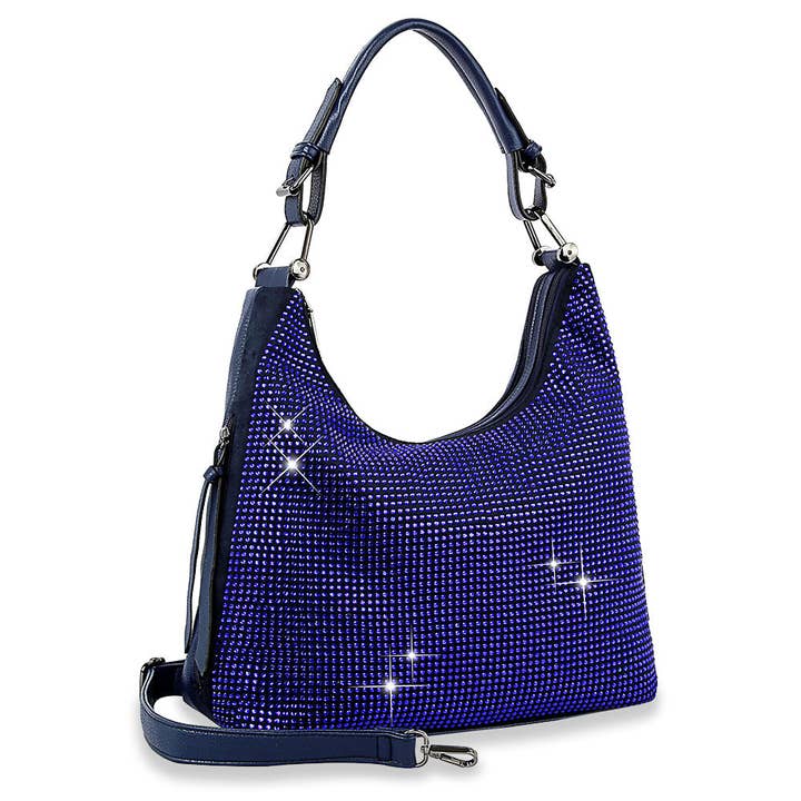 Handbag Express - Wholesale Shoulder bag – women's - Rhinestone Accented Hobo Handbag 3