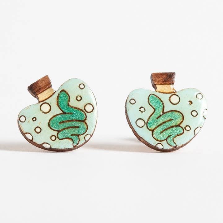 Brincos de Cobra com Frascos de Poção - Presentes Assustadores por atacado de PinTonik