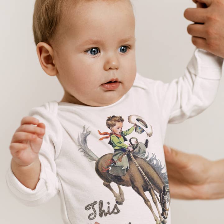 Acme. Baby Co. LLC - Wholesale Bodysuit (Non-Footed) - Baby - First Rodeo Buckaroo Onesie One Piece Baby Bodysuit