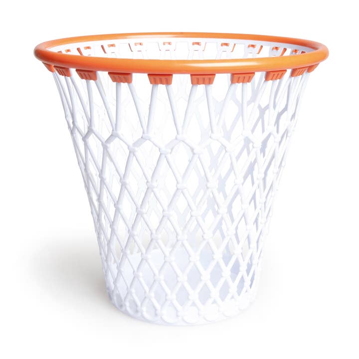 multicolour Basketball Hoop-Shaped Waste Bin – 32x30 cm, Orange/White Plastic for wholesale on Faire0