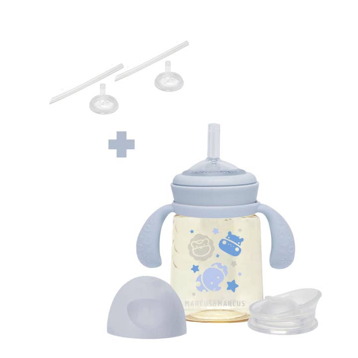 PPSU Transition Straw Bottle 180 / 300 ML (with straw replacement x 2) for wholesale by Marcus & Marcus