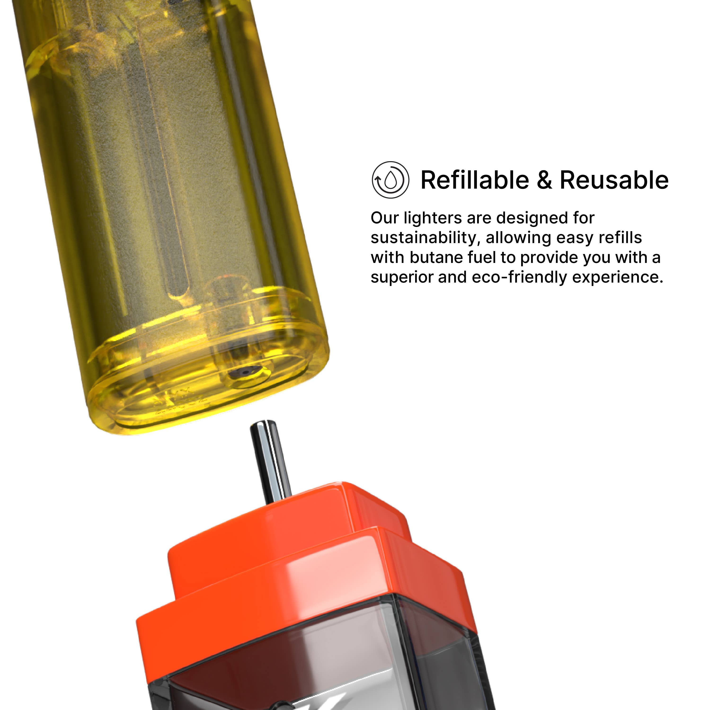 MK Lighter Company - Vendita all'ingrosso Accendini - Accendini a Fiamma Regolare Ricaricabili Neon 6BL5