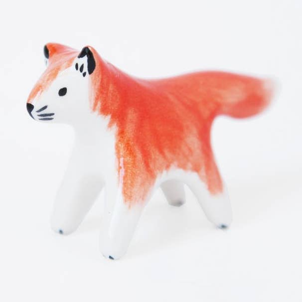 Mini Fox / Ceramic sculpture for wholesale by Dodo Toucan