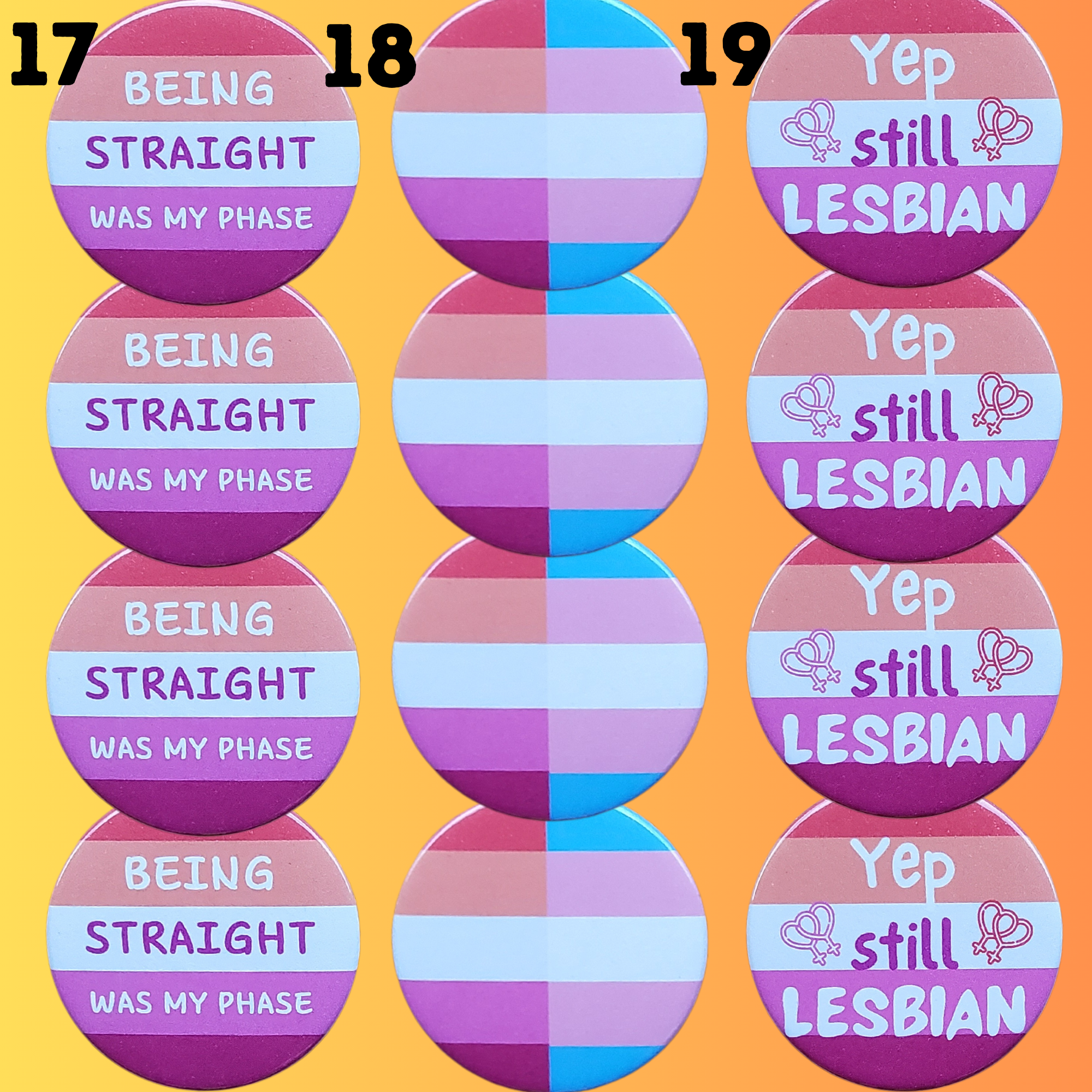 sent with Pride - Vente Épinglettes/boutons - Badges lesbiens Badges à épingles Pride Lesbian Pin Badges7