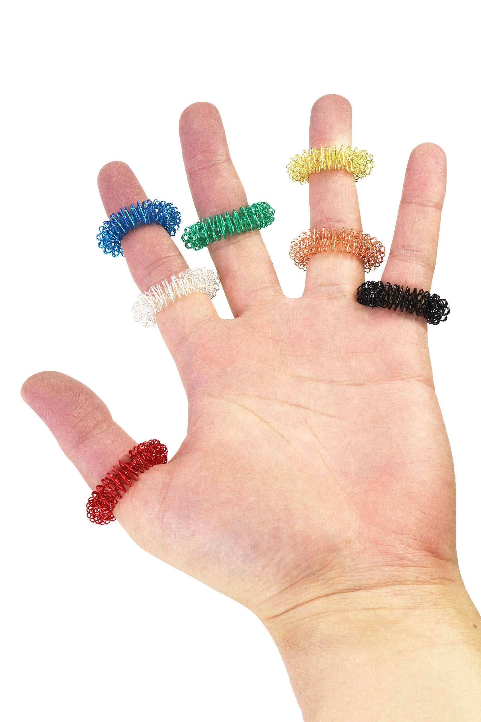 ASSORTED Spiky Acupressure Ring - 144 Pcs / 12 Bags for wholesale on Faire3