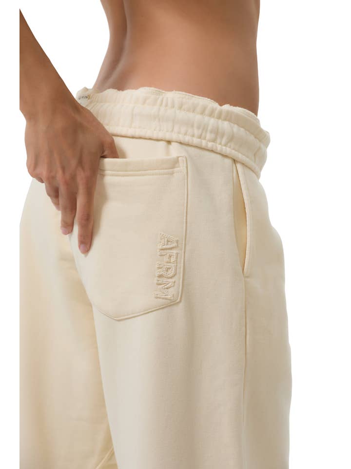Finely Straight Leg Sweatpant - Vintage White for wholesale on Faire6