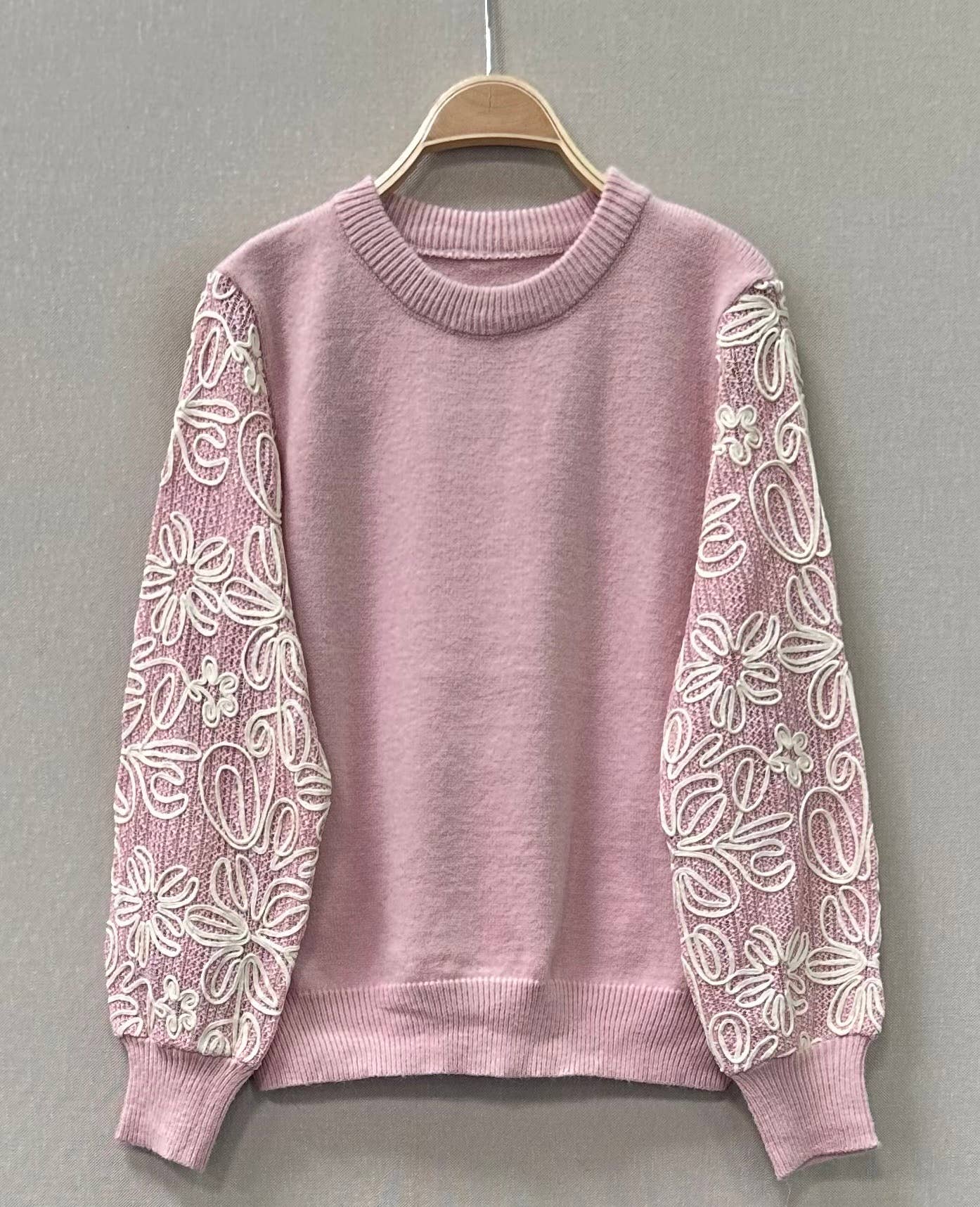 SWEET MAGIC MODA Y COMPLEMENTOS - Wholesale Knit Sweater - Women's - JERSEY WITH DETAILS ON SLEEVES0