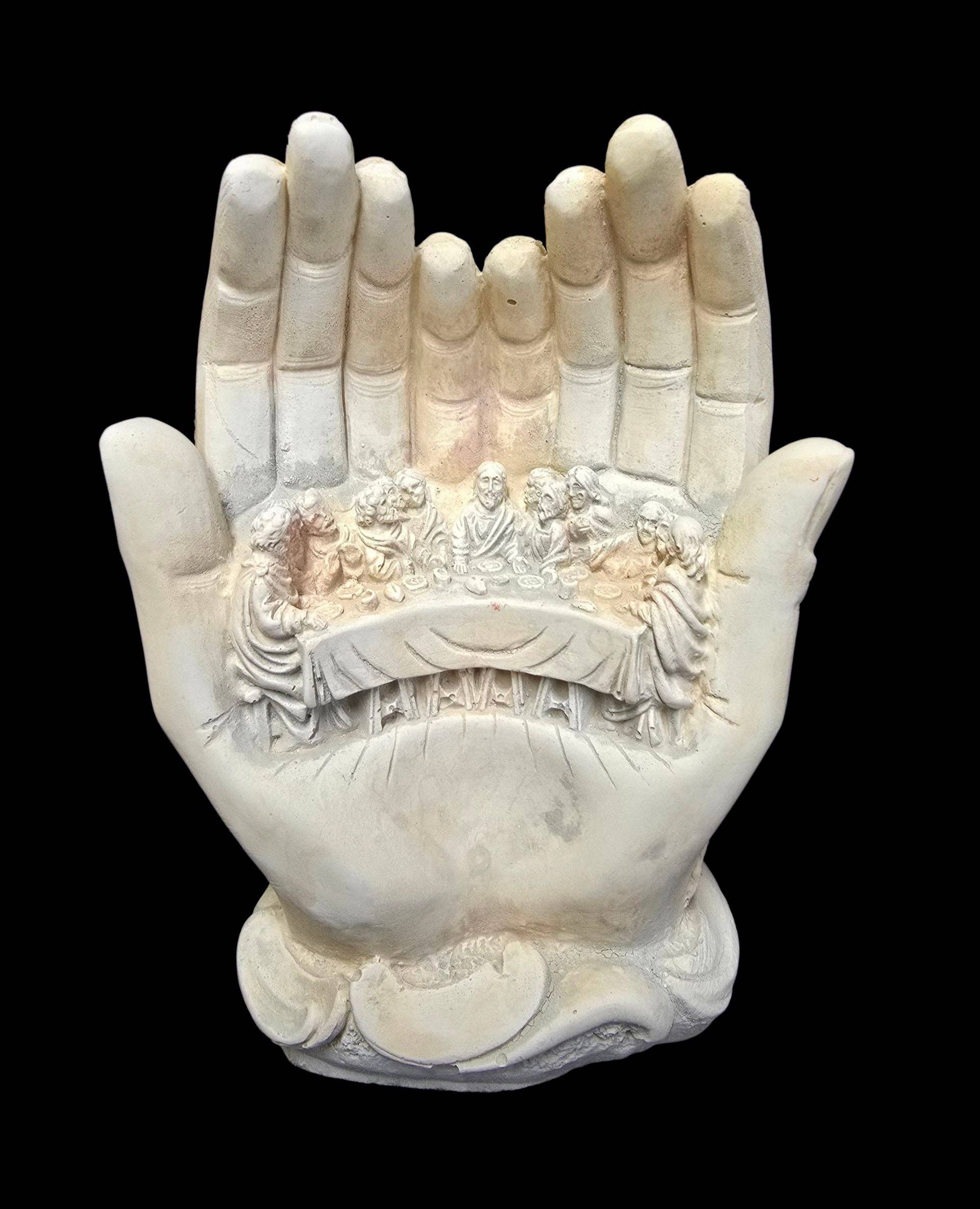 2 Greeks Inc - Wholesale Sculpture - Handcrafted Alabaster “Last Supper in Hands” Statue1