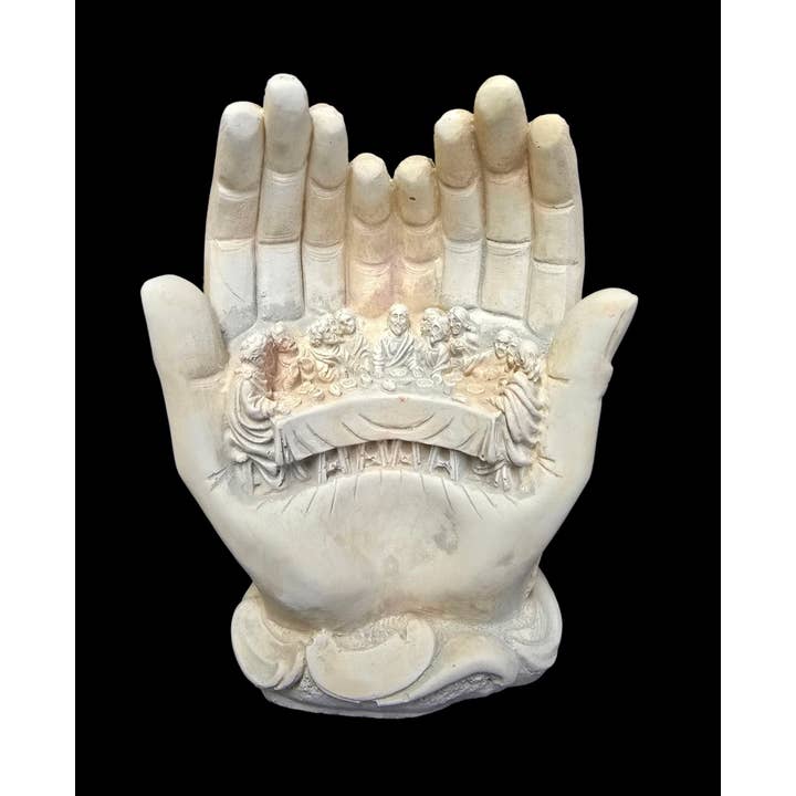 2 Greeks Inc - Wholesale Sculpture - Handcrafted Alabaster “Last Supper in Hands” Statue1