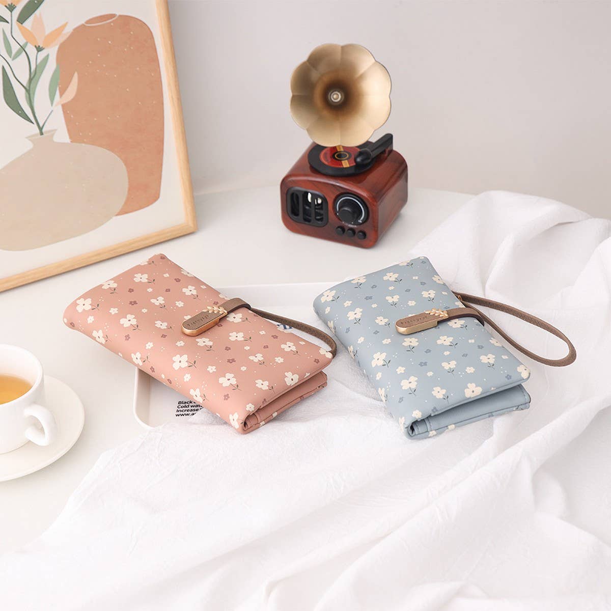 ACCITY - Wholesale Wallet - Women's - LADIES LONG SMALL FRESH PRINTED BUCKLE WALLET_CWAB23217