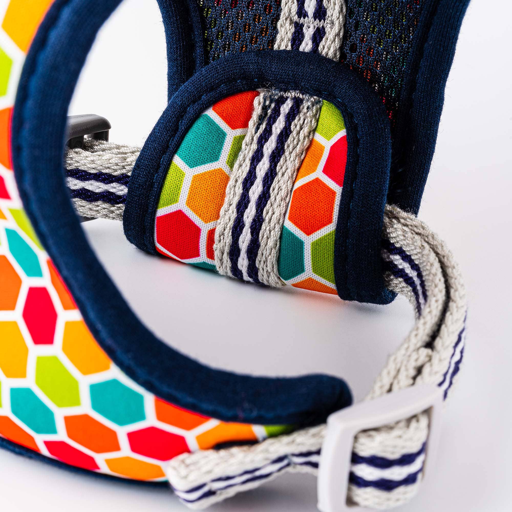Hugo & Hudson - Wholesale Pet Harness - Dog - Fabric Dog Harness - Geometric Multi-colour3