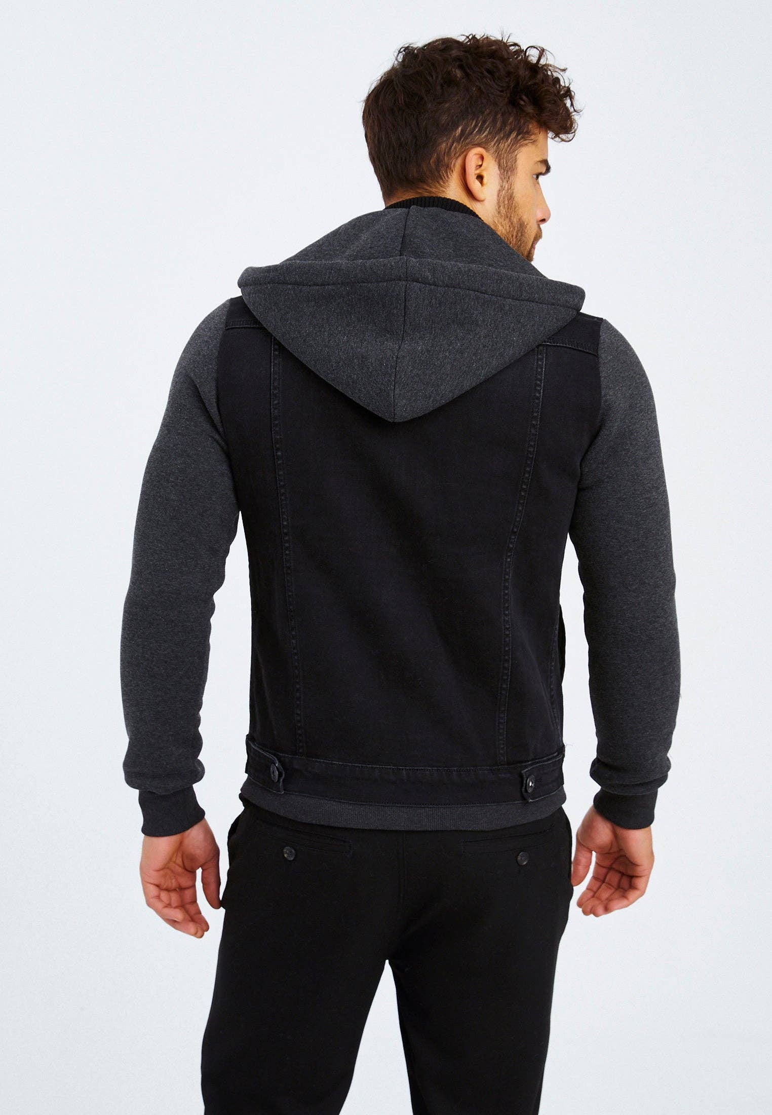 Leif Nelson GmbH - Wholesale Jacket - Men's - Men's Denim Jacket Hood LN-57577