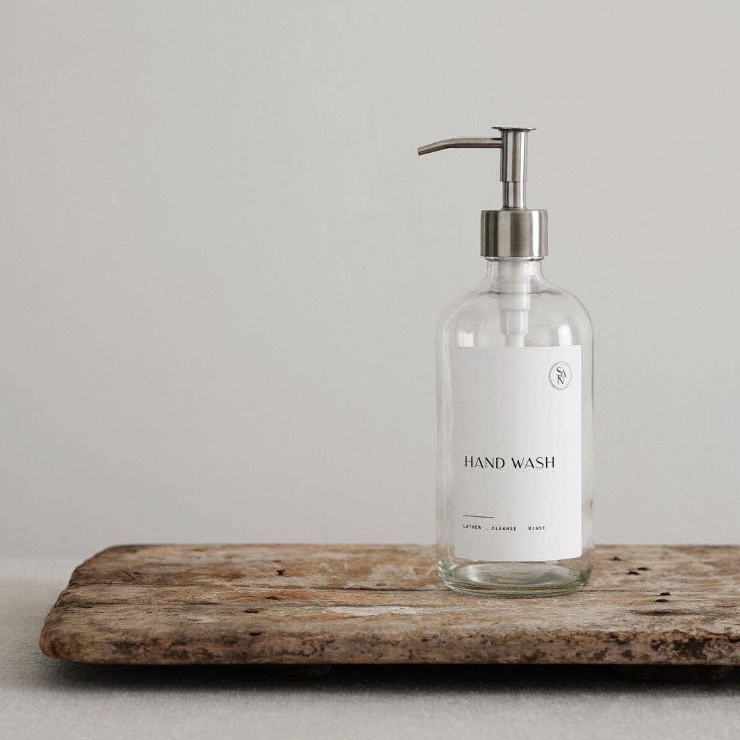 So At Nature - Wholesale Soap dispenser - Premium Glass Pump Bottle 500ml - Klar0