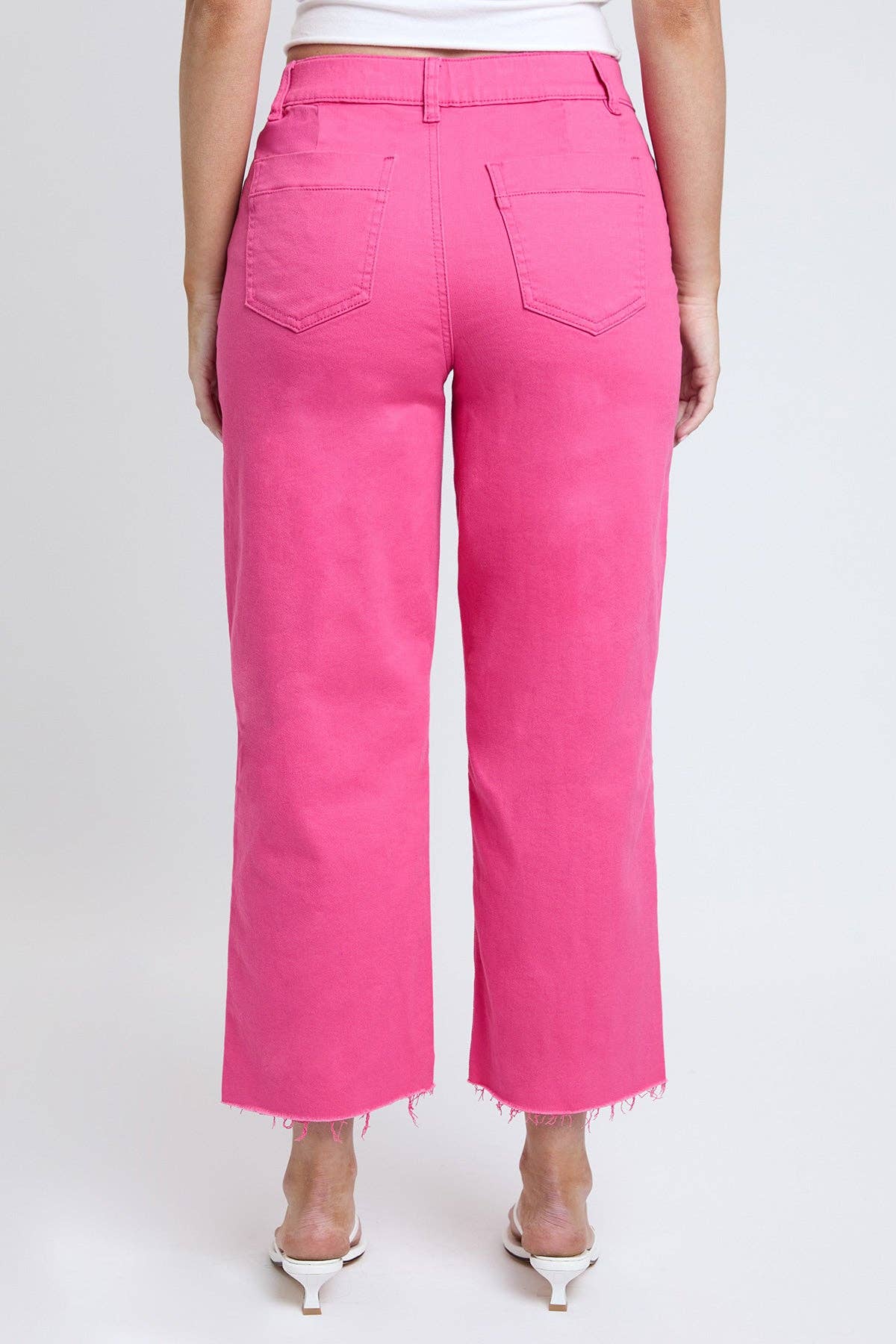 YMI - Wholesale Pants - Women's - Cropped High-Rise Wide Leg Trouser Pants-P2092079