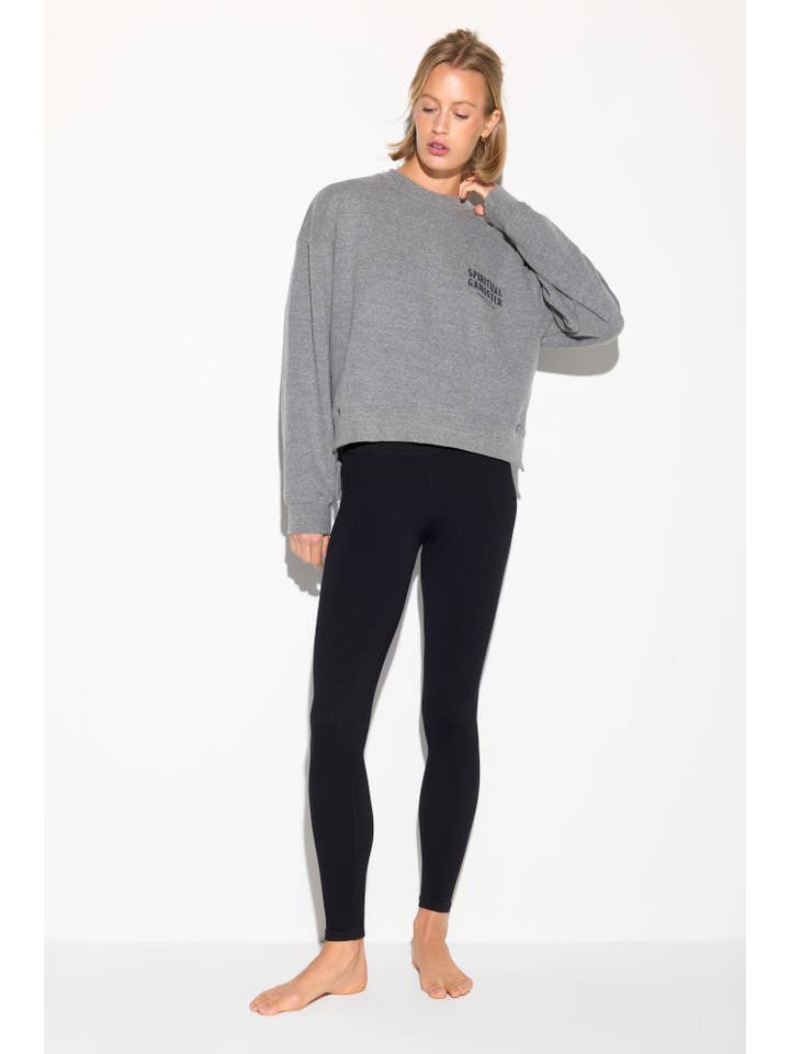 HEATHER GREY El Tigre Bex High-Low Crew for wholesale on Faire7