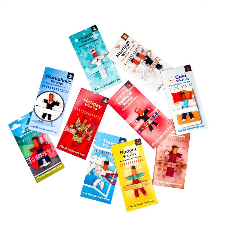 Small Themed Worry People - Set of 20 for wholesale by Upavim Crafts