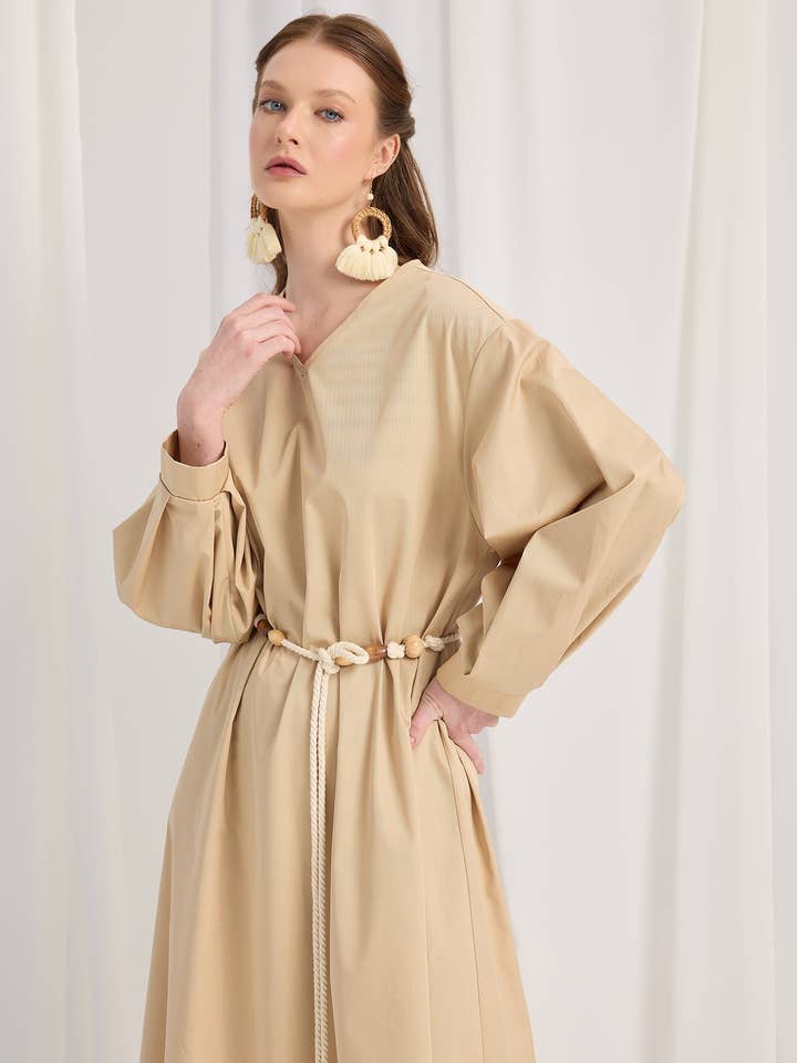 100% Cotton Poplin Belted Dress for wholesale by Store WF