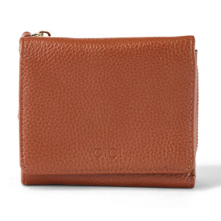 Cartera Trifold - Cuero Genuino Terracota para venta al por mayor de OiOi
