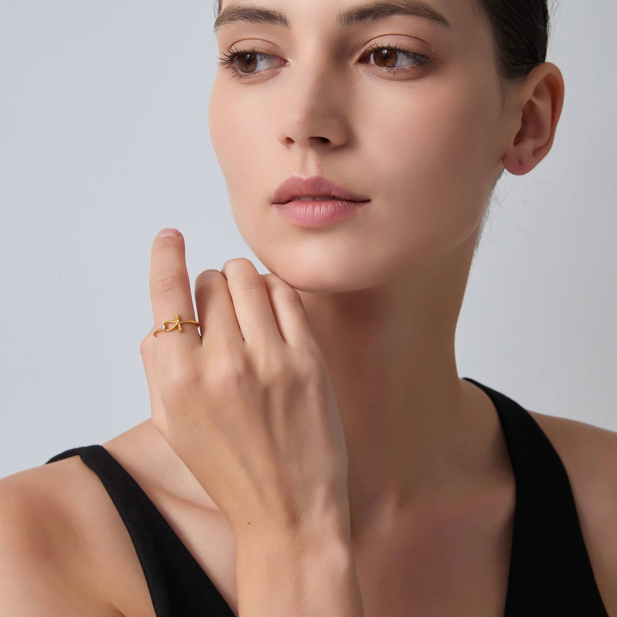 Perimade & Co. LLC - Wholesale Band/Stacked Ring - Ankh Key Of Life Egyptian Cross Ring in 925 Sterling Silver1