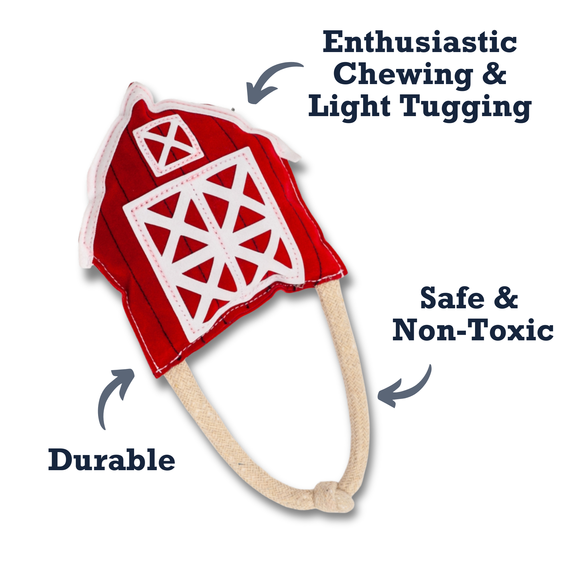 Jojo Modern Pets - Venta al por mayor Juguete para morder - Perros - Juguete masticable ecológico para perros en forma de granero rojo de cuero sintético5