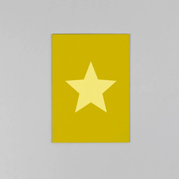 Postcard Wood Pulp Star for wholesale by Kunst an Papier