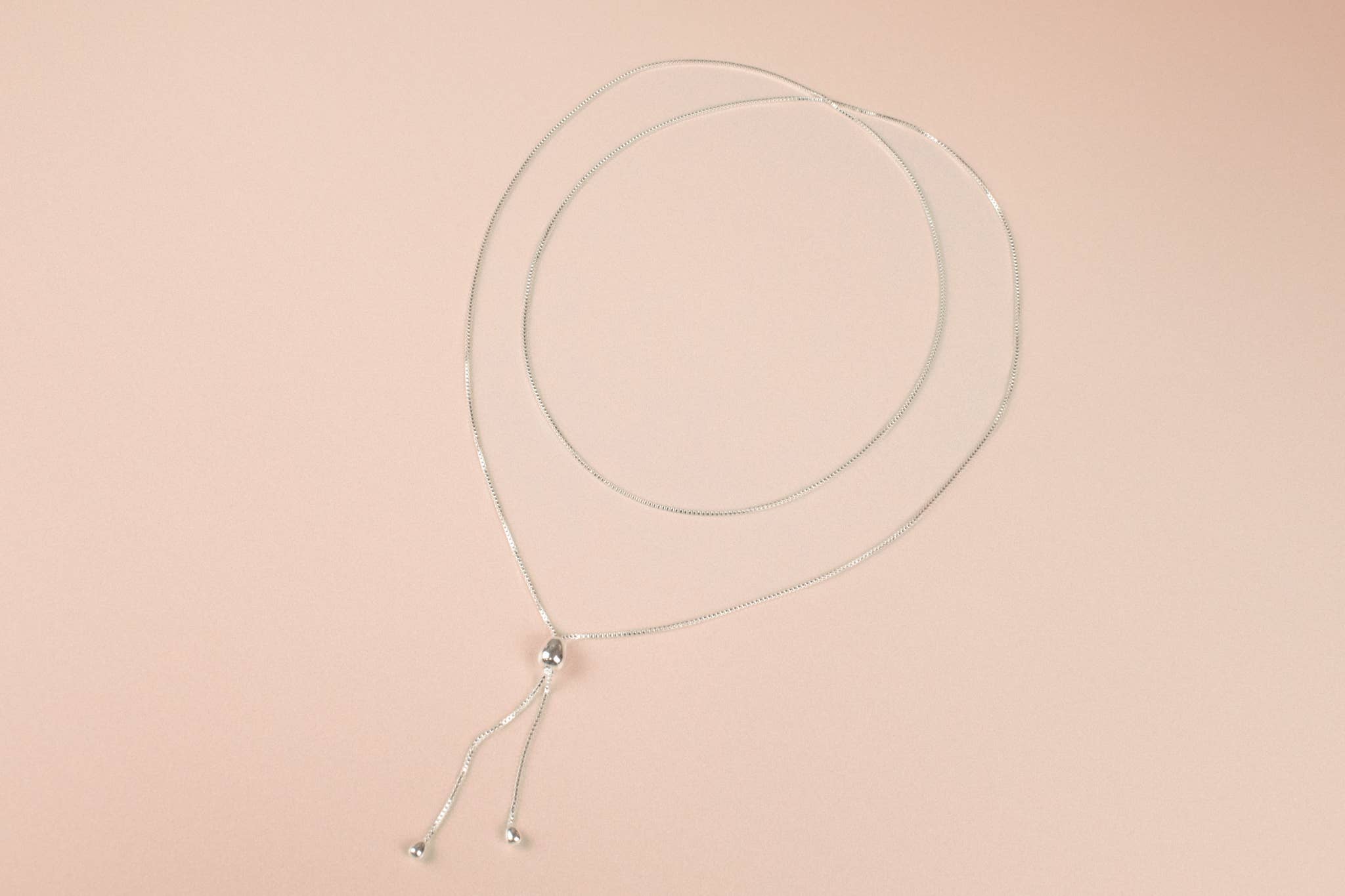 Cold Gold - Wholesale Y-Neck/Lariat Necklace - The Infinity Bolo Necklace in Sterling Silver3