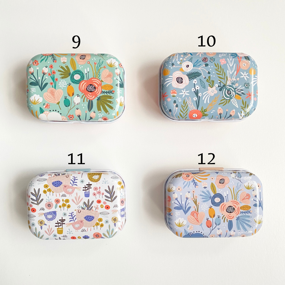 Eight22Crafts – wholesale Embroidery/cross-stitch supplies – Magnetic Needle Tin, Modern Floral Needle Case4