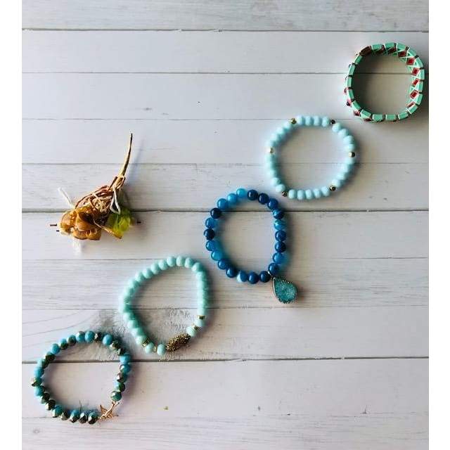 Cristal | Pulseiras semipreciosas Aqua por atacado de OkayMujer