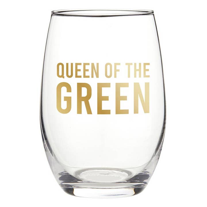 Wine Glass - Queen Of The Green for wholesale by Slant Collections by Creative Brands