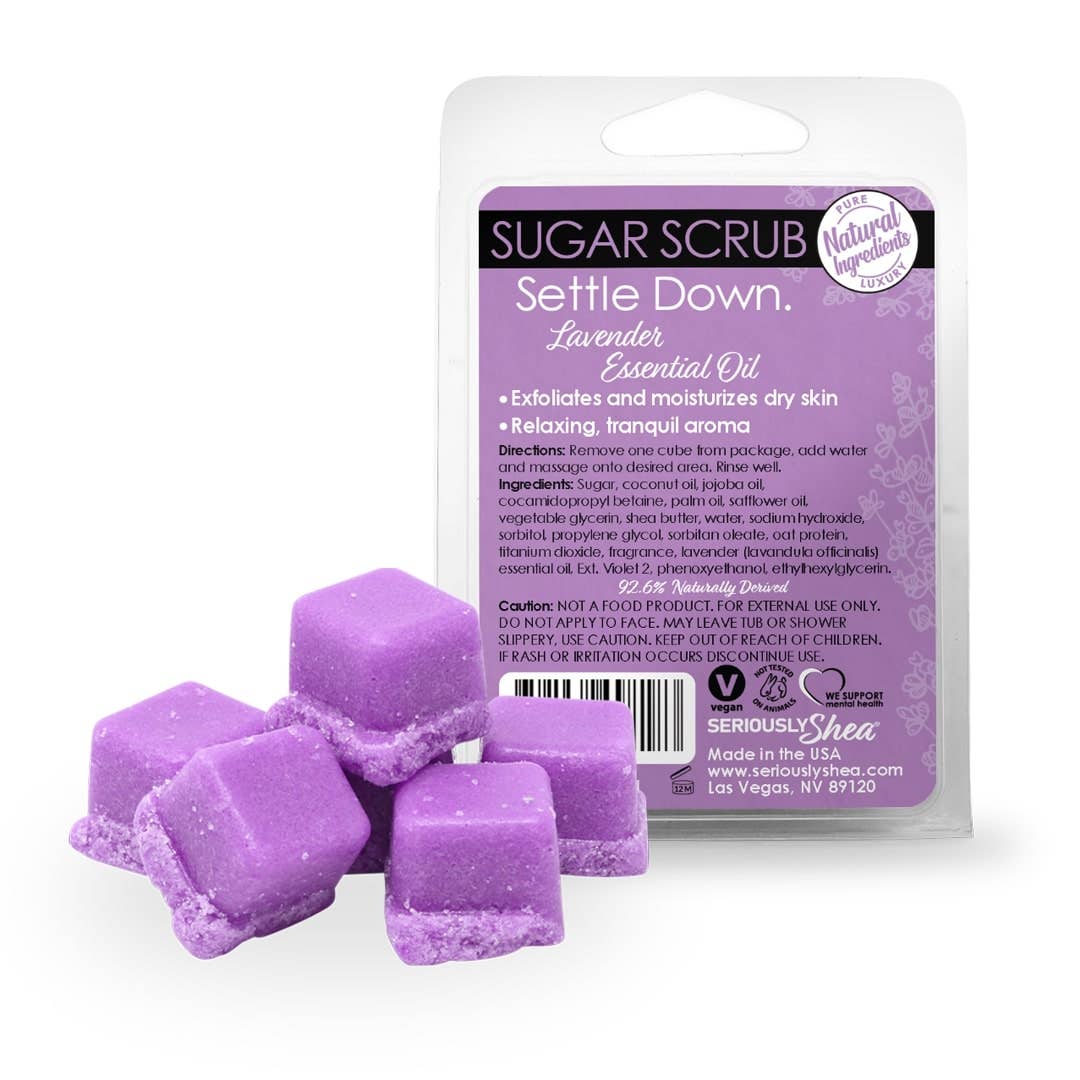 Seriously Shea - Wholesale Body Scrub/Exfoliant - Settle Down Sugar Scrub - Lavender1