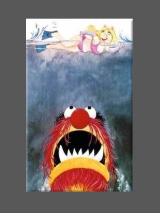 JAWS, Magnet, Botão, Filme 80's, Muppets, Mealheiro Miss por atacado de Ba Ba Buttons