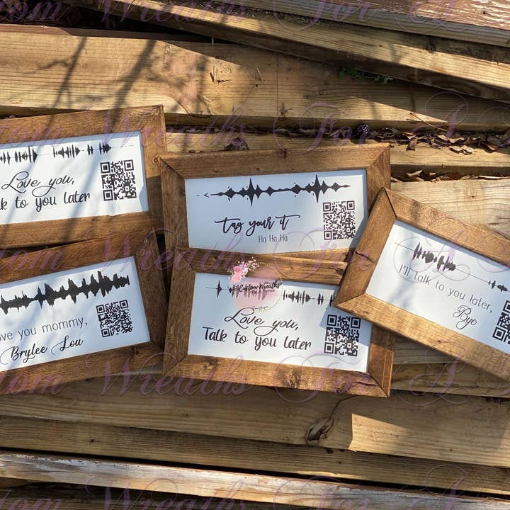 Gepersonaliseerde Sound Wave Sign Voice Art voor wholesale door Custom Wreaths For A Purpose