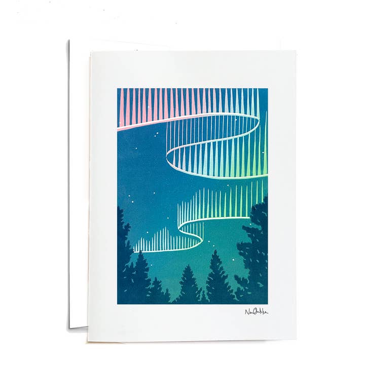 Nan Onkka Prints - Wholesale Everyday Greeting Card - Northern Lights Greeting Card2