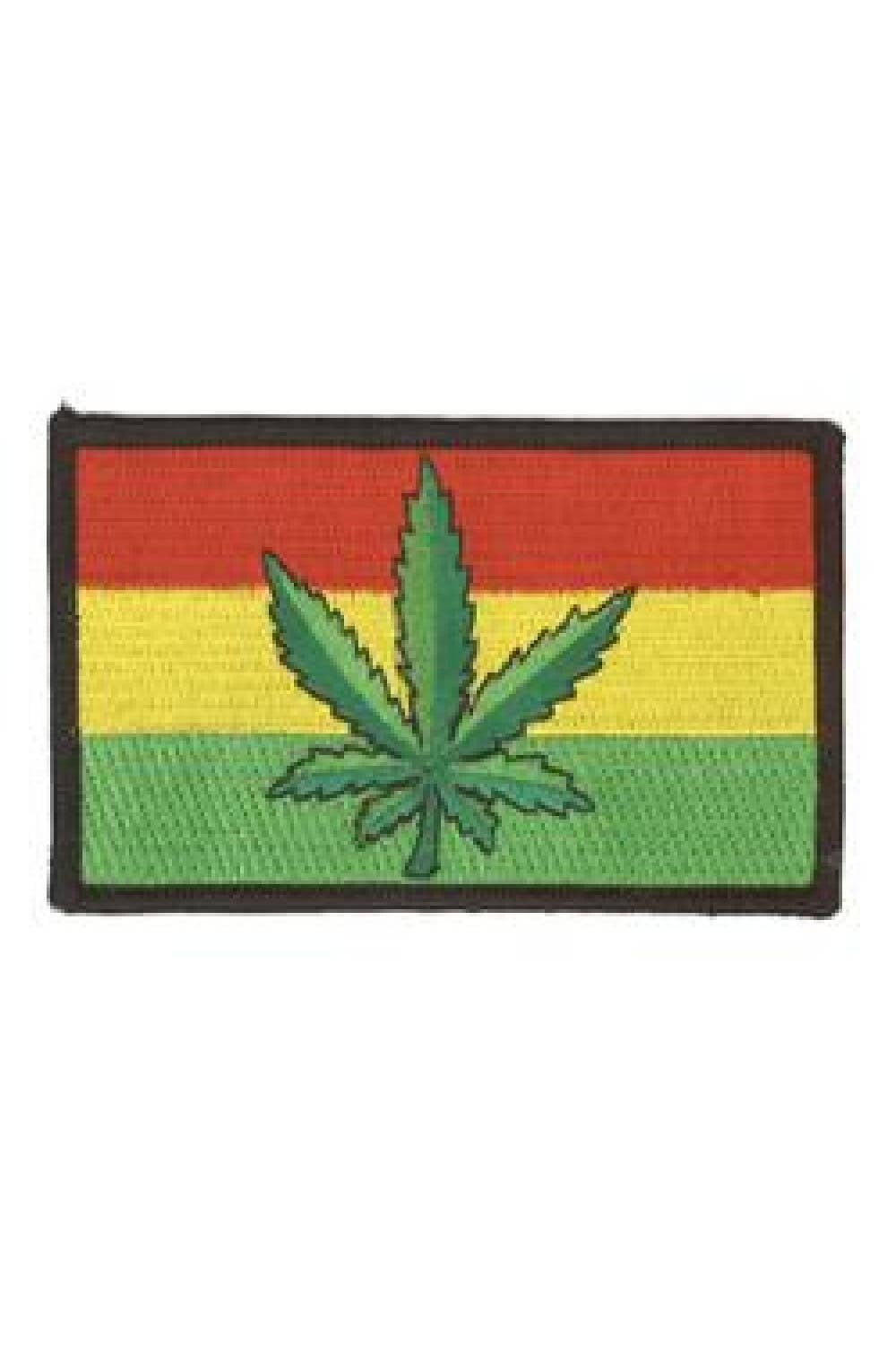 Sunshine Joy - Wholesale Patch - Rasta Flag Leaf Patch 4"