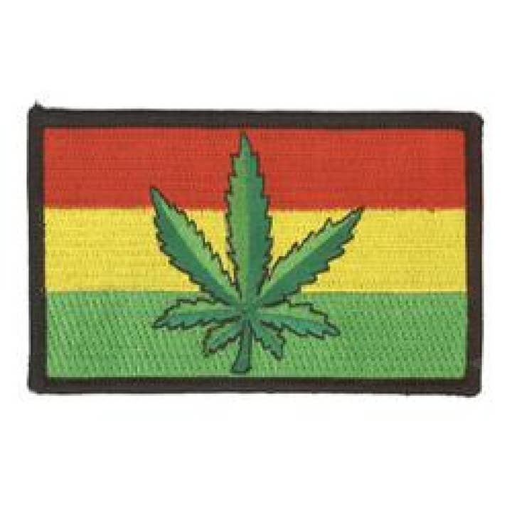 Sunshine Joy - Wholesale Patch - Rasta Flag Leaf Patch 4"0