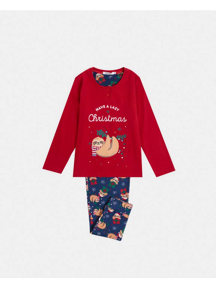ROJO ADMAS Pijama Manga Larga Have a Lazy Christmas para Niño de venta al por mayor en Faire