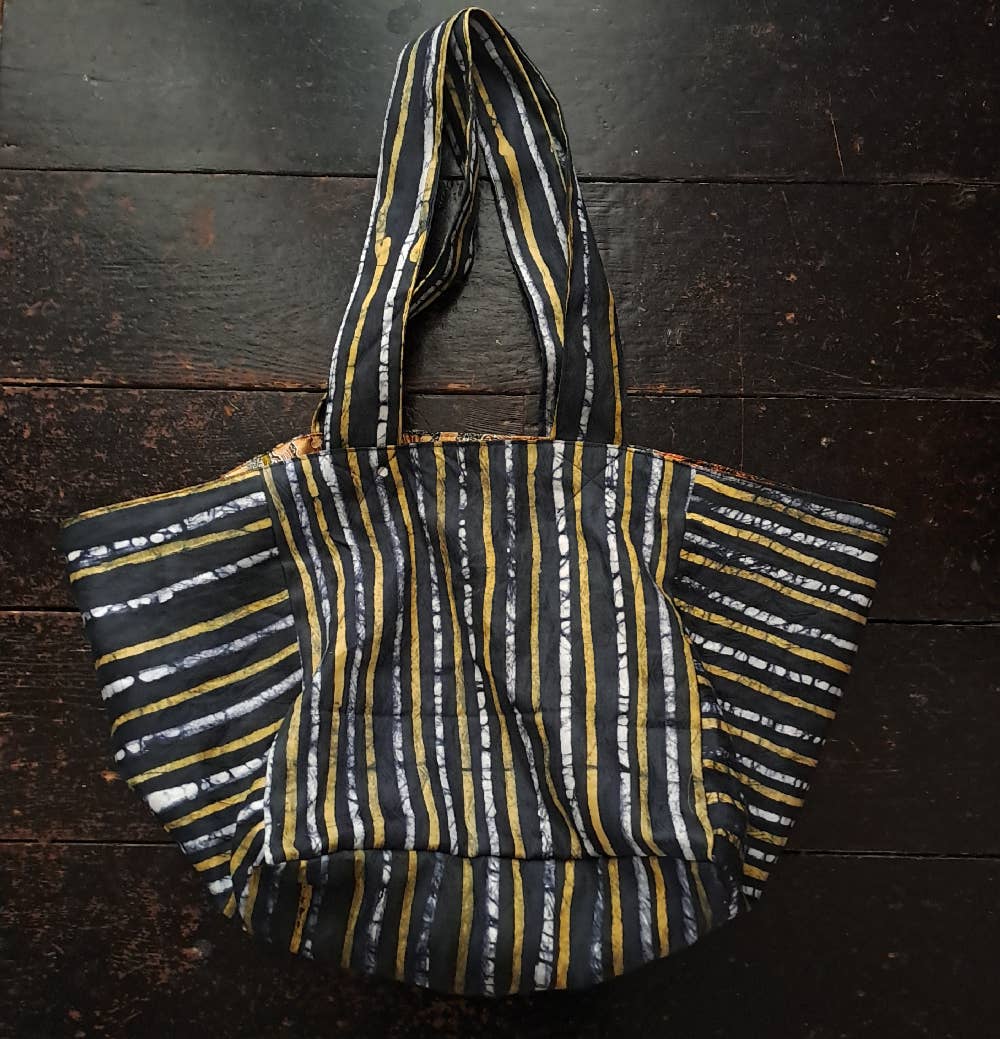 Urbanknit - Wholesale Tote Bag - Unisex - African cotton batik Cube tote4