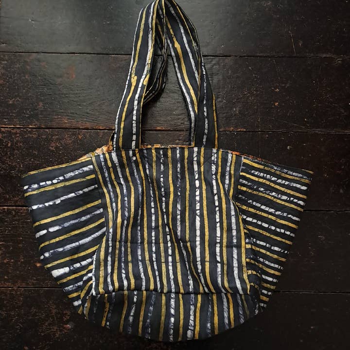 Urbanknit - Wholesale Tote Bag - Unisex - African cotton batik Cube tote4