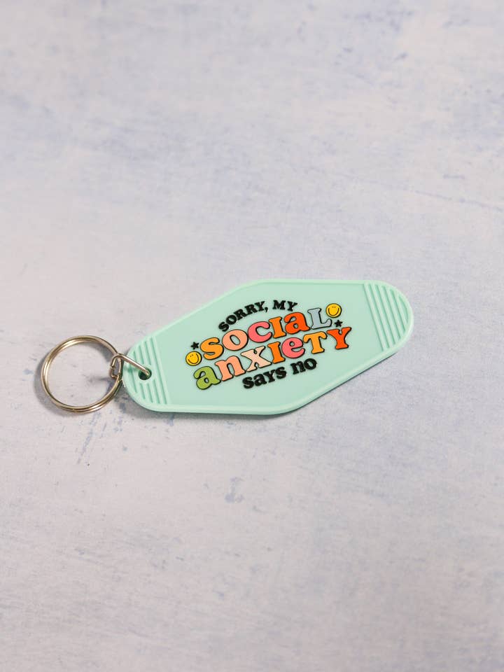 Entschuldigung, mein soziales Angstgefühl sagt Nein Schlüsselanhänger. für den Großhandel von Creative Coast