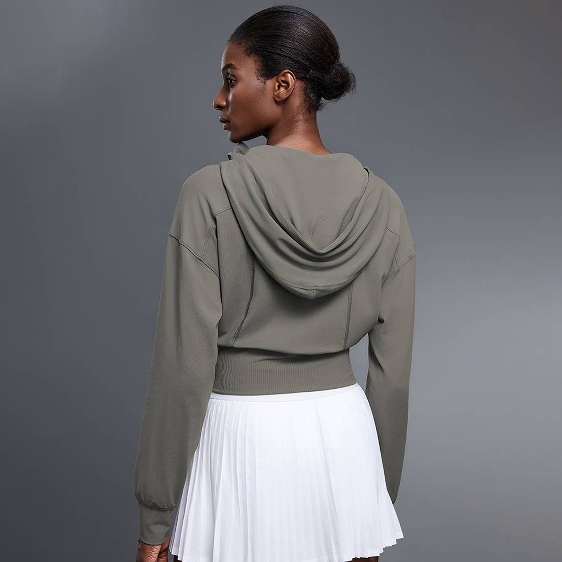 Sodalemon – Casaco de desporto - Mulher por atacado – Casaco Desportivo Aberto com Capuz e Cintura Ajustável para Mulher1