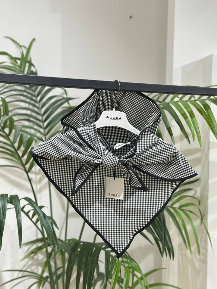 pasamontañas abierto estampado Vichy para venta al por mayor de ADORA