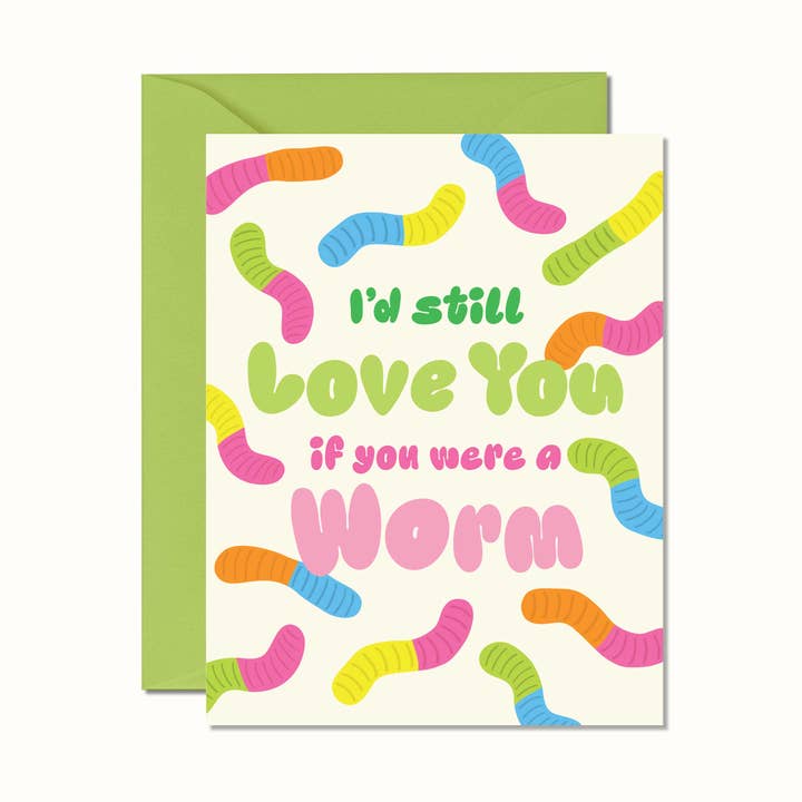 Tarjeta "Todavía te amaría si fueras un gusano" | San Valentín divertido para venta al por mayor de No Yeah For Sure