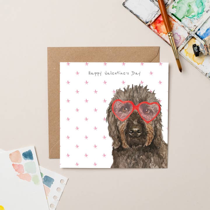 Carte Saint-Valentin Monty pour la vente par lil wabbit