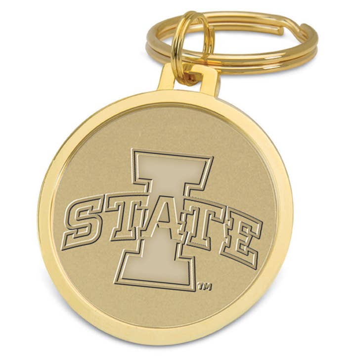 Iowa State Cyclones Gold Key Ring for wholesale by Collegiate Gifts and Accessories