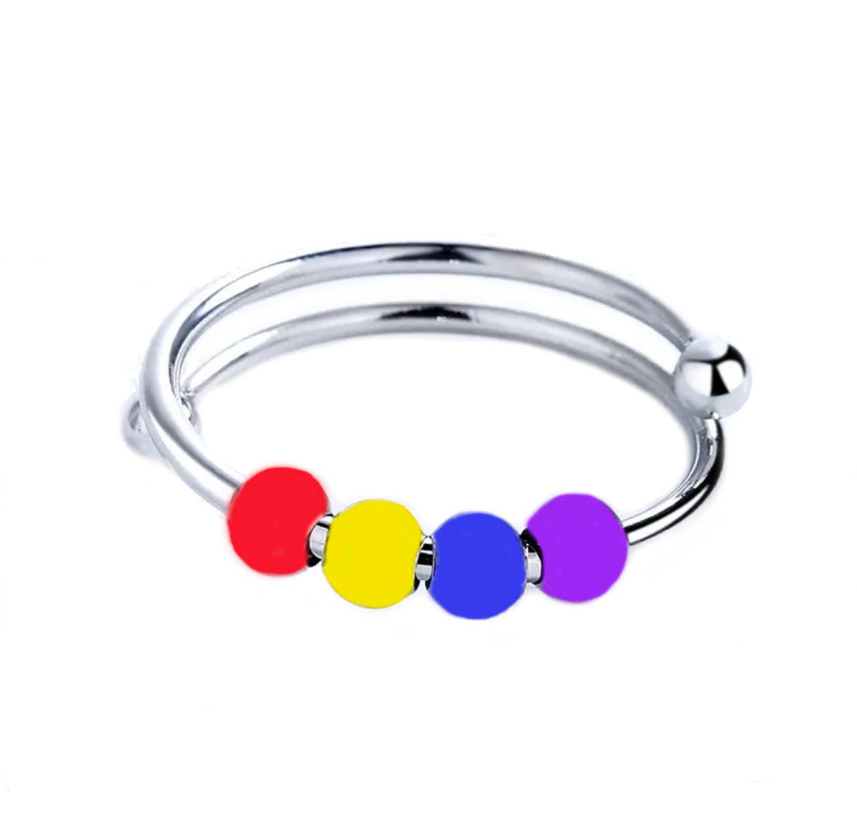 LAST CHANCE - LIMITED STOCK - Bubble Pop Fidget Ring - Tie Dye Silicon