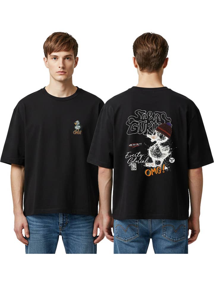 Herren Black Label "OMG" T-Shirt für den Großhandel von Black Label x Raw