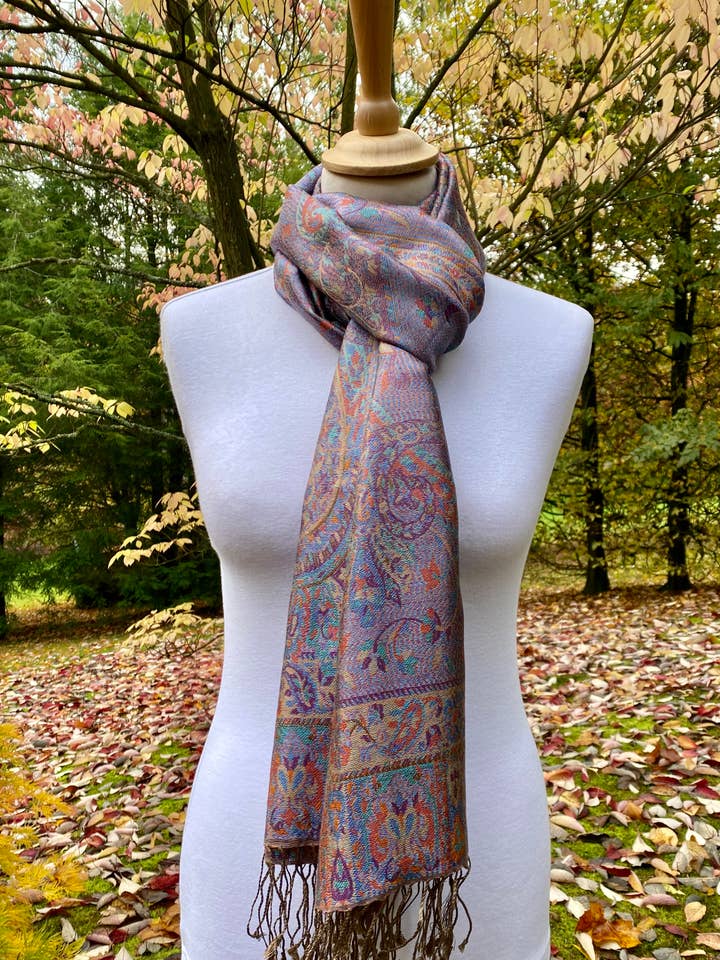 DARJEELING SCARF - 100% SILK for wholesale by DIWALI PARIS
